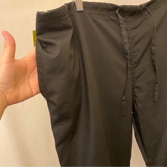 Natural Uniforms NWT Sz 3X Scrub Pants Black Plus Size Drawstring Pockets - Picture 3 of 7